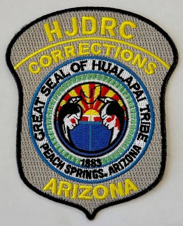HUALAPAI JUVENILE CORRECTIONS ARIZONA BADGE PATCH - GREY.